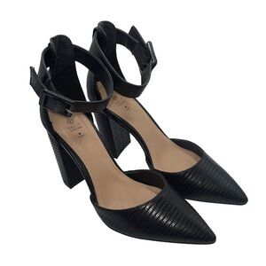 Call It Spring Ankle‎ Strap Heels Sandals Women’s 7.5 US Black Vegan JONIEB